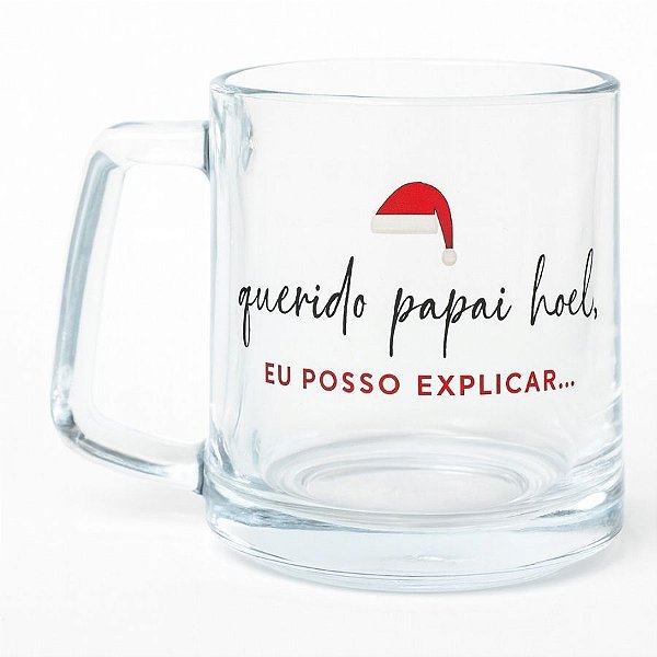 Caneca De Vidro - Querido Papai Noel - 335ml  - 1 unidade - Rizzo