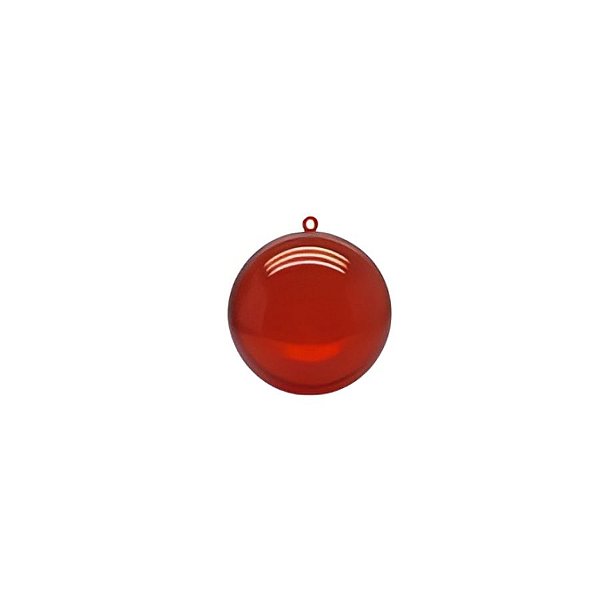 Bola de Acrílico Vermelho - 8cm - 10 unidades - Rizzo