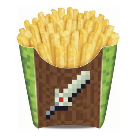 Caixa para Fritas Festa Minecraft - 8 unidades - Junco - Rizzo Festas