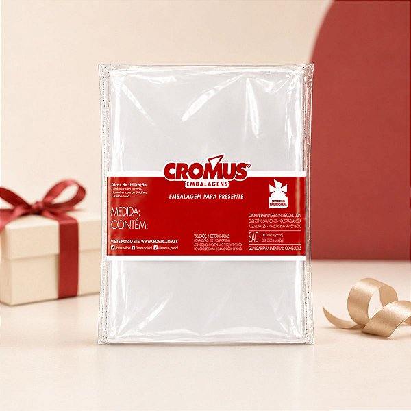 Saco Transparente - 6,5x10cm - 50 unidades - Cromus - Rizzo