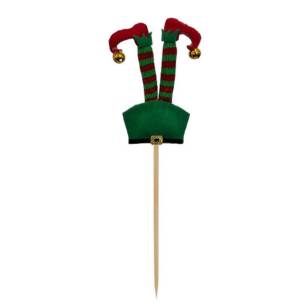 Pick Decorativo de Natal - Pés de Elfo - 25x7,5x1cm - 1 unidade - Cromus - Rizzo