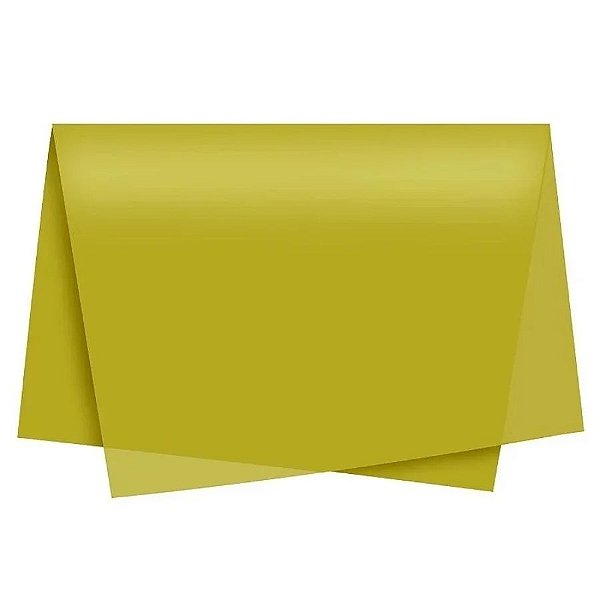 Papel de Seda - 48x60cm - Ouro - 10 unidades - Villa Pack - Rizzo