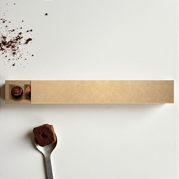 Caixa 10 Doces Retangular Kraft com Luva - 39X6X4cm - 1 unidade - Cromus - Rizzo