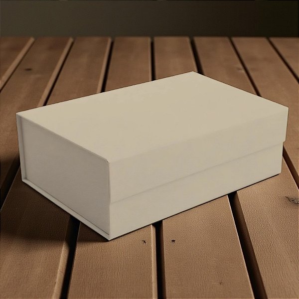 Caixa de Papel Rígido Retangular Areia com Imã - 1 unidade - Cromus - Rizzo
