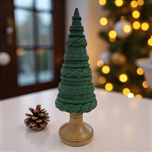 Enfeite De Natal Em Resina - Árvore Verde - 25,5x8,5x8,5cm - 1 unidade - Cromus - Rizzo