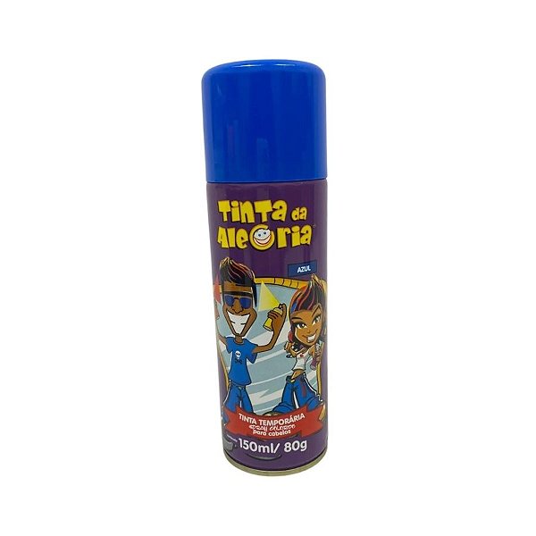 Tinta Temporária Spray para Cabelo - Azul - 150ml - 1 unidade - Dalegria - Rizzo