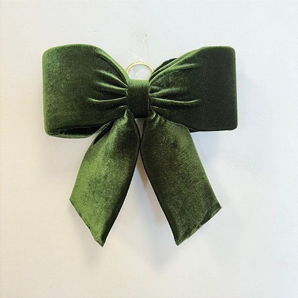 Laço de Veludo Verde Hortelã P - 20x21x6cm - 1 unidade - Rizzo