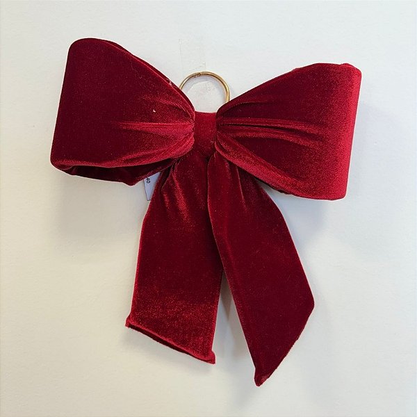 Laço de Veludo Vermelho P - 20x23x5cm - 1 unidade - Rizzo