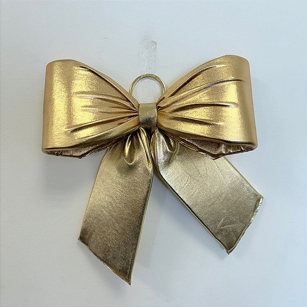 Laço Lamê Dourado M - 24x27x6cm - 1 unidade - Rizzo