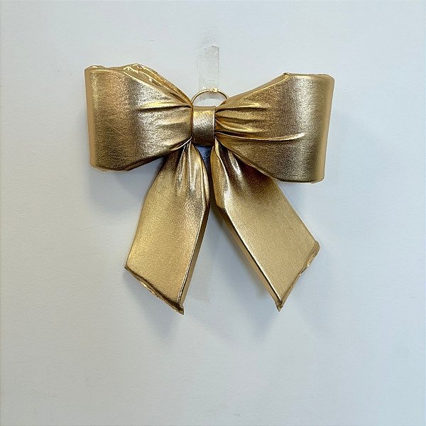 Laço Lamê Dourado P - 20x23x5cm - 1 unidade - Rizzo