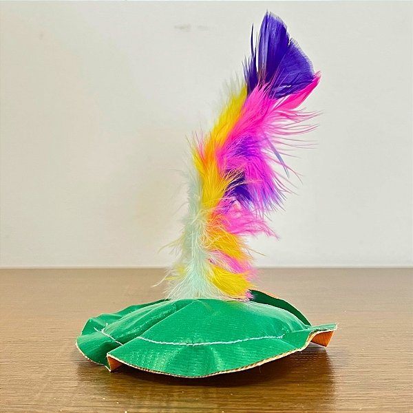 Brinquedo Peteca Colorida Com Penas - 1 unidades - Rizzo