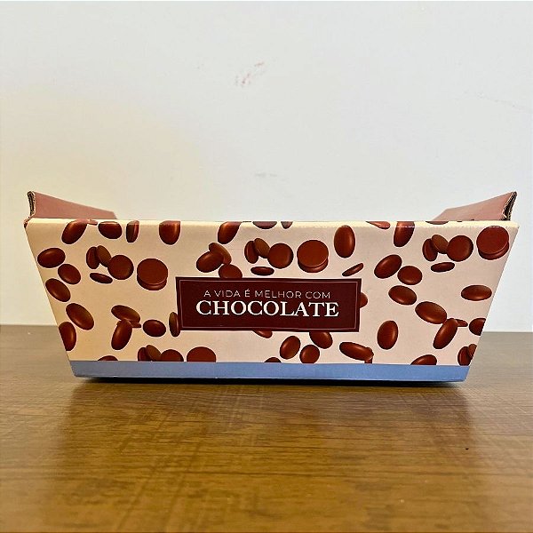 Kit Cesta - Chocolate - M 22x15x9,5cm - 1 unidades - Rizzo
