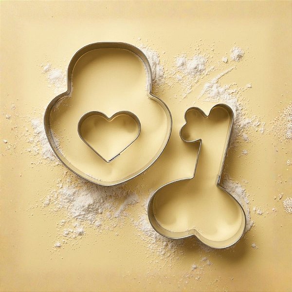 Kit Cortador  Namorados Cadeado e Chave M - Ref. 023 - RR Cortadores - Rizzo Confeitaria