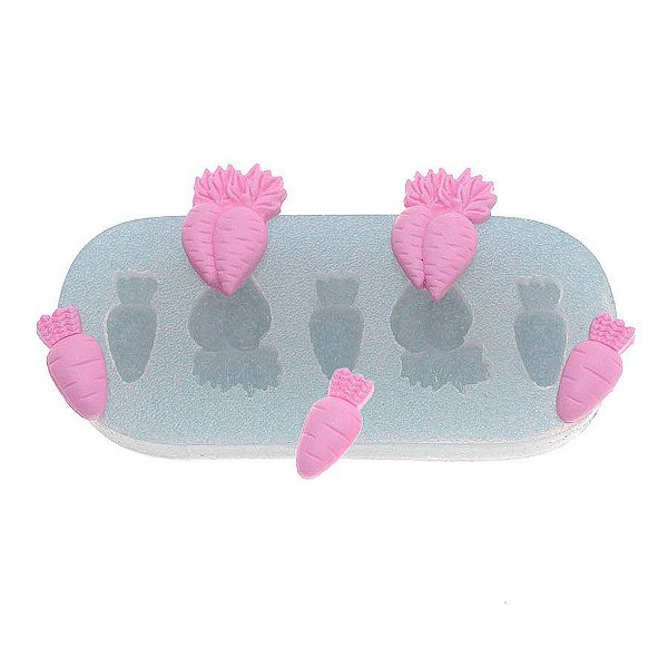 Molde de Silicone Quinteto de Cenourinhas Páscoa Ref. 6 Flexarte