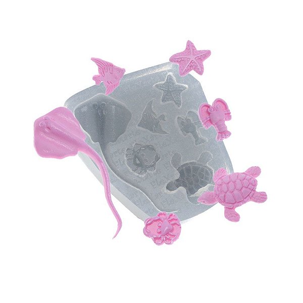 Molde de silicone Fundo do Mar Lagosta Ref. 526 Flexarte