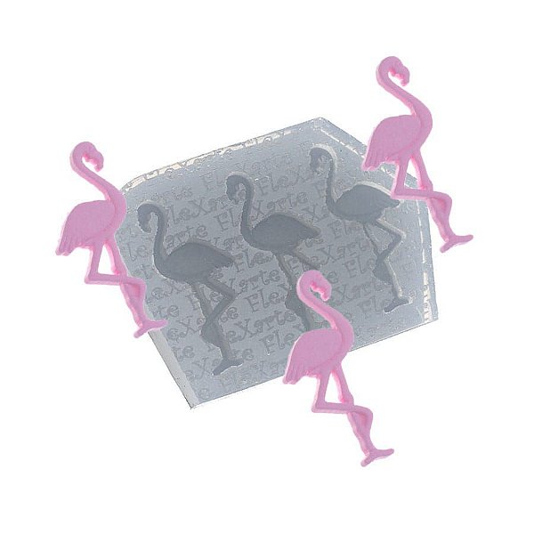Molde de silicone Trio de Flamingos Ref. 68 Flexarte