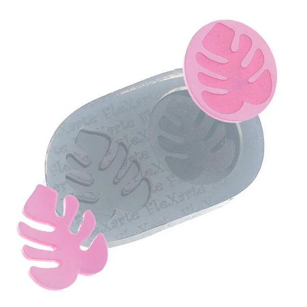 Molde de Silicone Dupla de Folhas Ref. 74 Flexarte