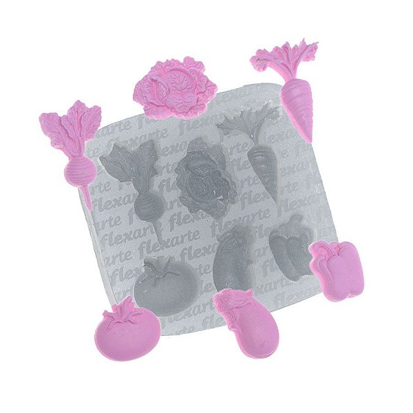 Molde de Silicone Vegetais Ref. 394 Flexarte