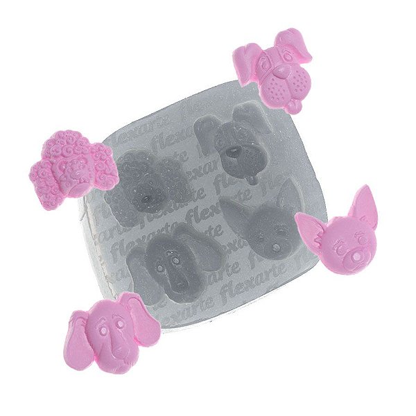 Molde de Silicone Cachorrinhos Ref. 581 Flexarte