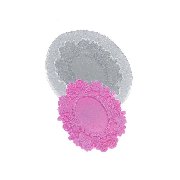 Molde de silicone Moldura Oval Selbach pequeno Ref. 466 Flexarte