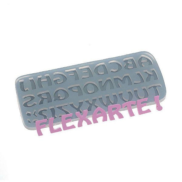 Molde de silicone Alfabeto Médio Ref. 311 Flexarte