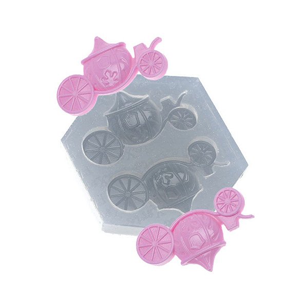 Molde de silicone Carruagens Pequenas Ref. 455 Flexarte