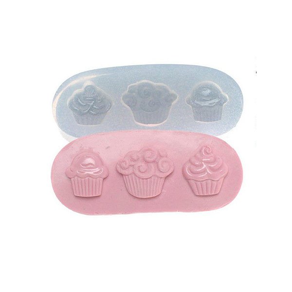 Molde de silicone Trio Cupcake Ref. 25 Flexarte