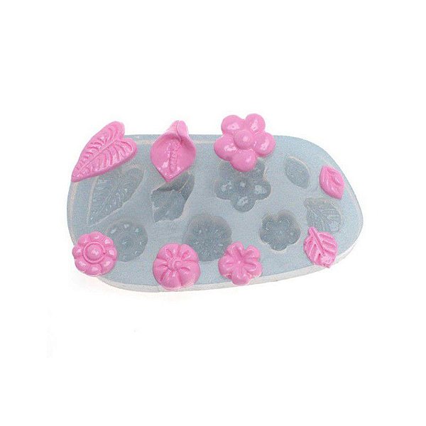 Molde de silicone Conjunto Floral Ref. 288 Flexarte