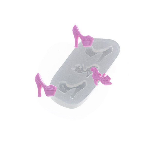 Molde de silicone Trio de Sapatinhos Ref. 438 Flexarte