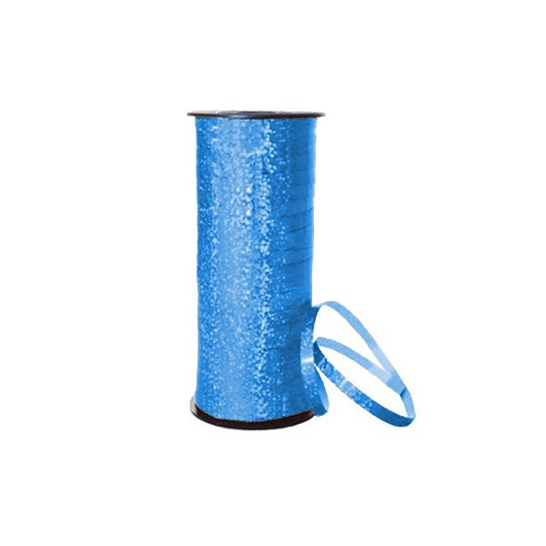 Fitilho para Balão 11mmX450m - Holográfico Azul - 01 Unidade - Cromus Balloons - Rizzo Balões