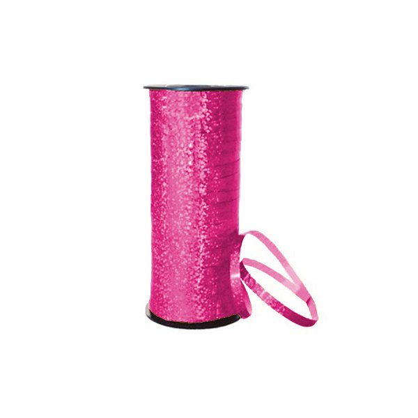 Fitilho para Balão 11mmX450m - Holográfico Pink - 01 Unidade - Cromus Balloons - Rizzo Balões