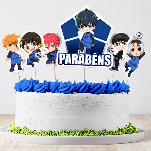 Kit Topo de Bolo - BlueLock - 24x9,5cm - 6 unidades - Regina - Rizzo