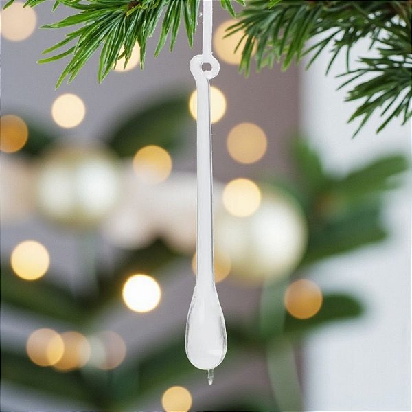 Enfeite Para Pendurar de Natal - Gota Cristal - 16x2x2cm - 1 unidade - Cromus - Rizzo