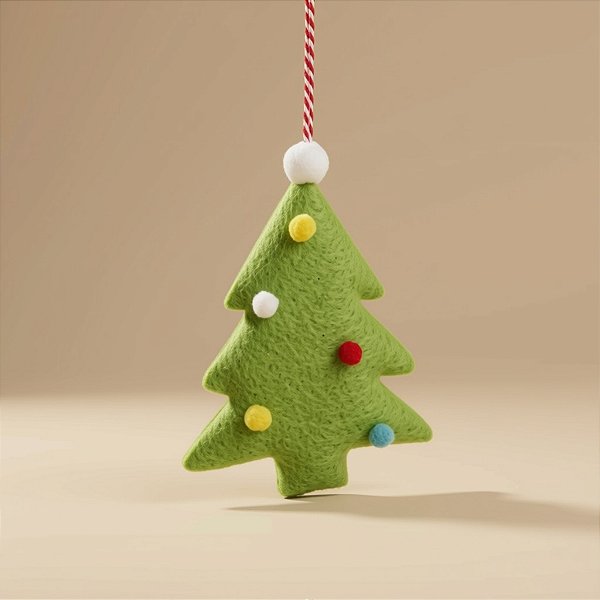 Enfeite Para Pendurar de Natal - Arvore Verde - 13x10x2cm - 1 unidade - Cromus - Rizzo