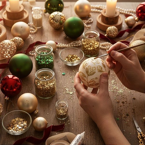 Bolas de Natal Com Pequenas Avarias - Para Artesanato - Sortida - 12cm - 1 unidade - Rizzo