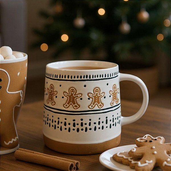 Caneca de Ceramica de Natal - Doces - 420ml - 1 unidade - Rizzo