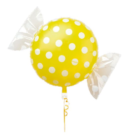 Balão de Festa Metalizado 18" 45cm - Candy Amarelo - 1 unidade - Cromus - Rizzo
