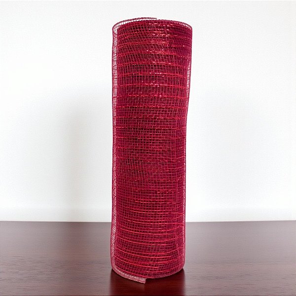 Tela Vazada - Vinho com Detalhe Vermelho - 26x914cm - 1 unidade - Rizzo