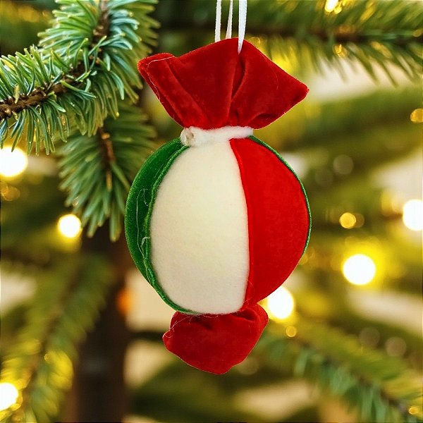 Enfeite Para Pendurar de Natal - Doce Colorido - 15x7,5cm - 1 unidade - Rizzo