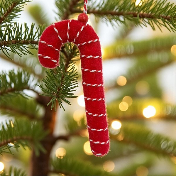 Enfeite Para Pendurar de Natal - Bengala Doce Vermelha - 17x7cm - 1 unidade - Rizzo