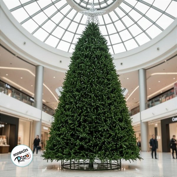 Árvore de Natal Premium - Torre de Metal com Festão - Verde - 12m - 1 unidade - Cromus - Rizzo