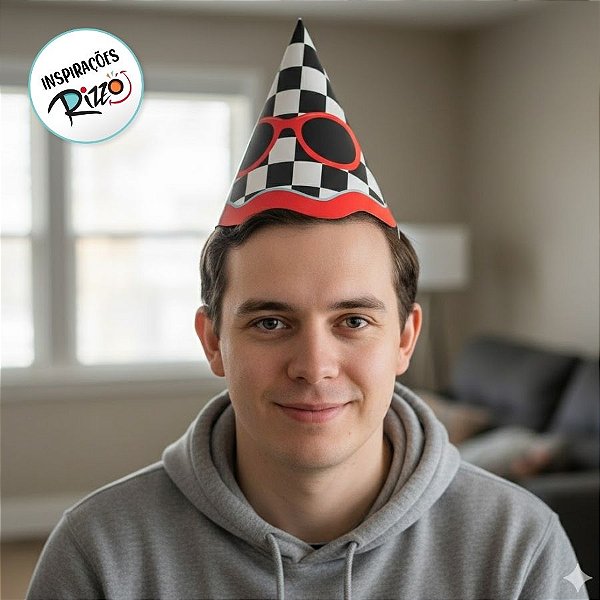 Chapéu de Aniversário - Festa Retrô - 8 unidades - FestColor - Rizzo