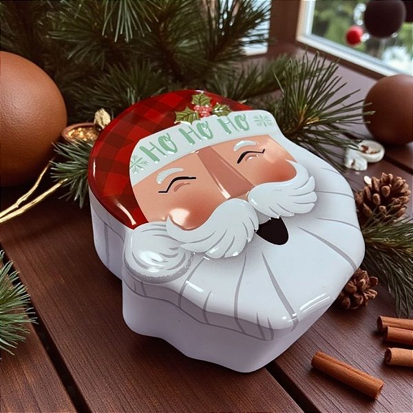 Lata de Metal de Natal - Noel - 18x15x6cm - 1 unidade - Rizzo