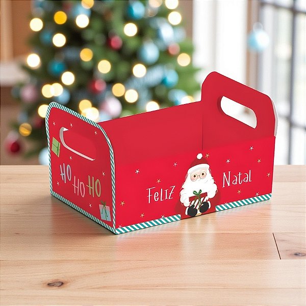 Caixote de Papel Cartão - Presentes Natal - 1 unidade - Cromus - Rizzo
