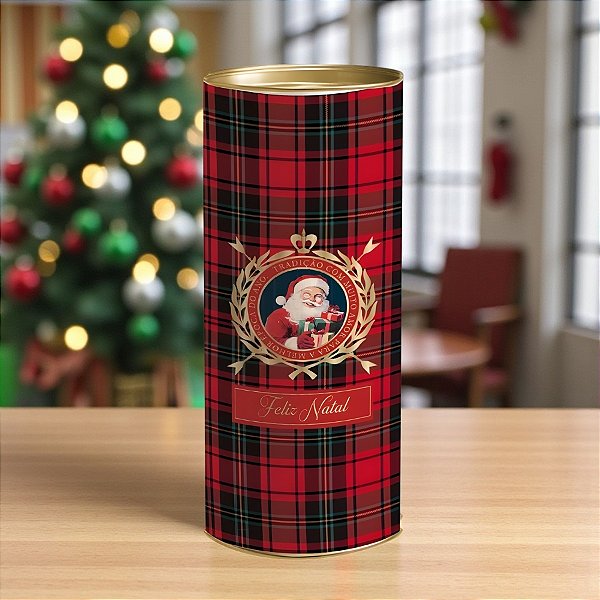 Lata para Presente Rígida - Magia Infinita Papai Noel - P 9,5x20x9,5cm - 1 unidade - Cromus - Rizzo