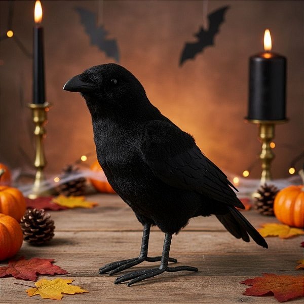 Enfeite Decorativo De Halloween - Corvo - 28x40x11,5cm - 1 unidade - Florarte  - Rizzo