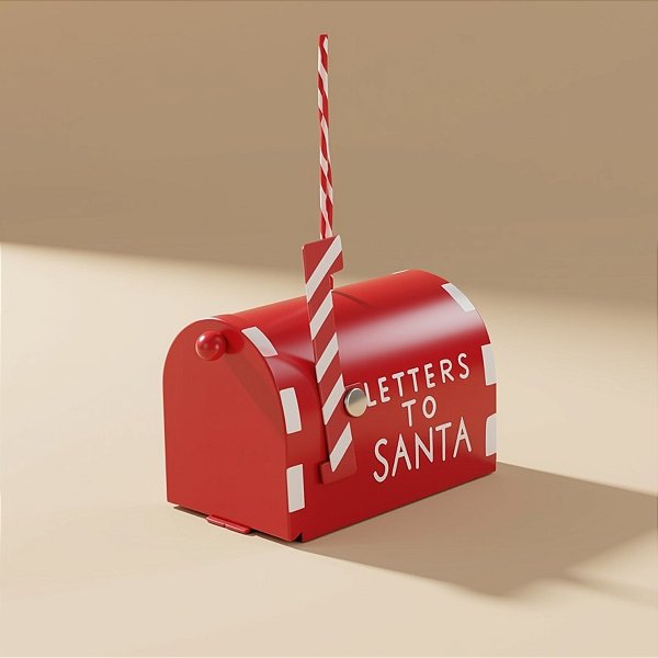 Enfeite Para Pendurar de Natal - Correio Carta Vermelho - 5,5x8cm - 1 unidade - Cromus - Rizzo