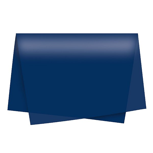 Papel de Seda - 49x69cm - Azul Marinho - 10 folhas - Rizzo Embalagens