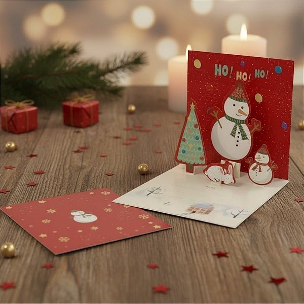 Cartão de Natal 3D - Boneco De Nave -11x11cm - 1 unidade - Artlille  - Rizzo