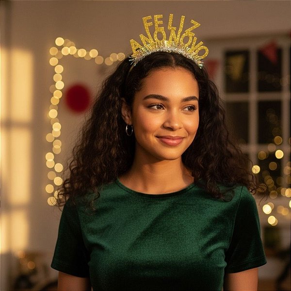 Tiara Feliz Ano Novo - Dourado - 1 unidade - Artlille  - Rizzo